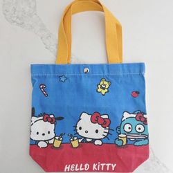 Hello Kitty And Friends Mini Canvas Tote Bag  9"×10"