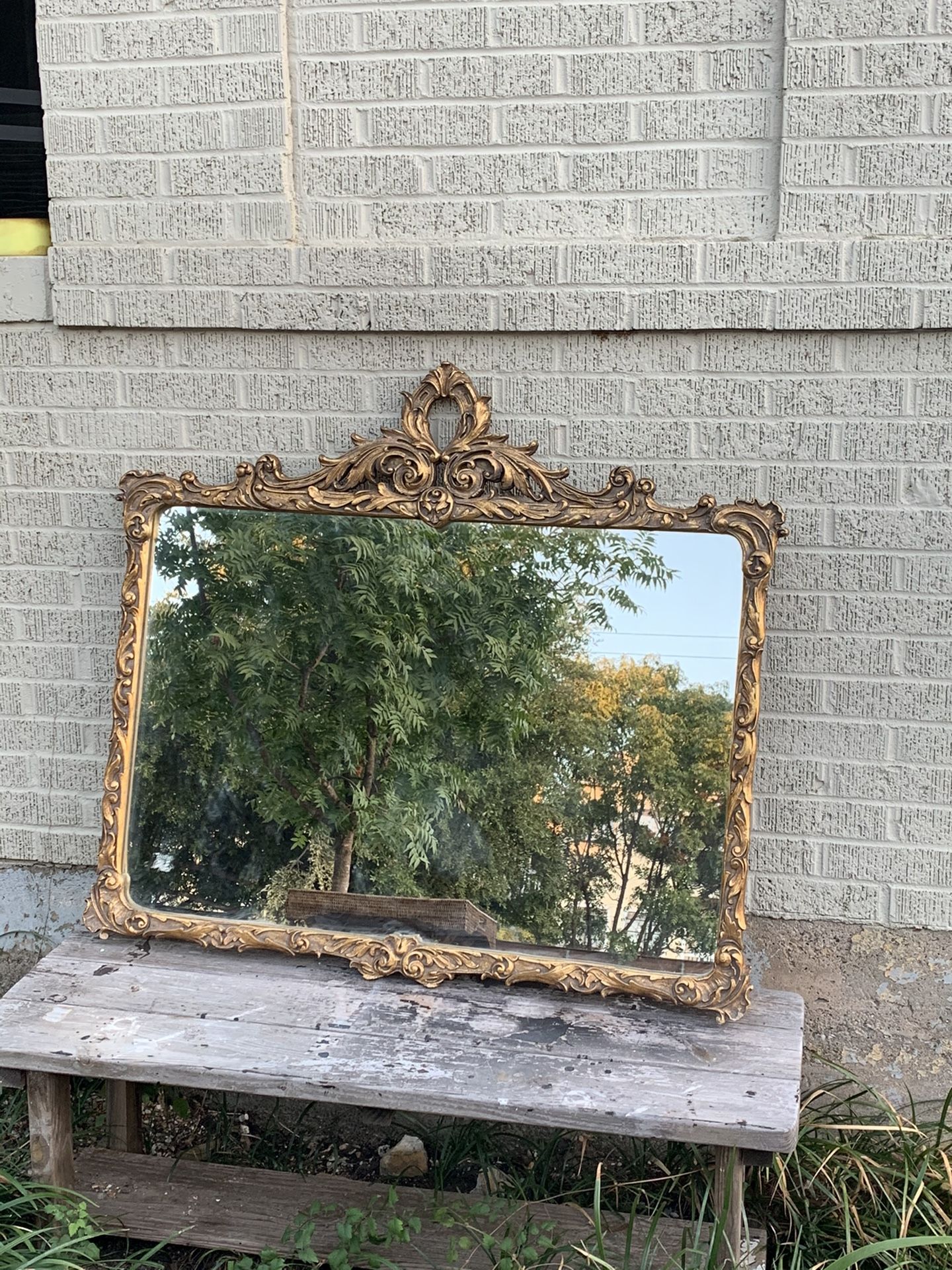Vintage mirror - gilt- 40x34