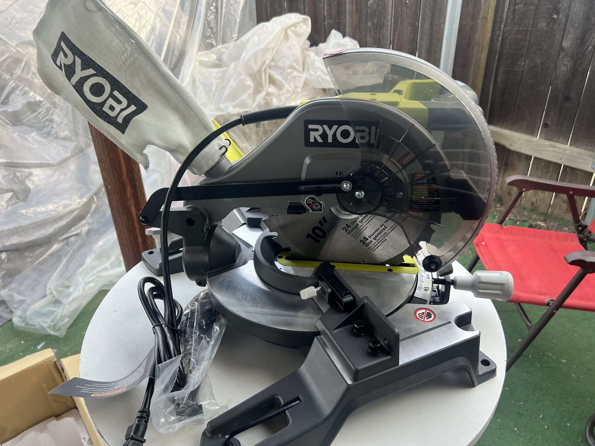 RYOBI 14 Amp Corded 10 Compound Miter Saw with LED Cutline