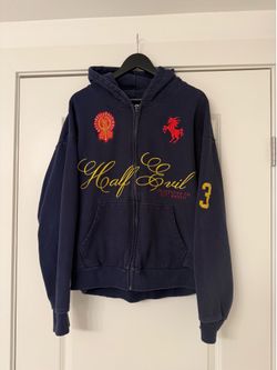 Half evil “ horse power “ zip up jacket RARE