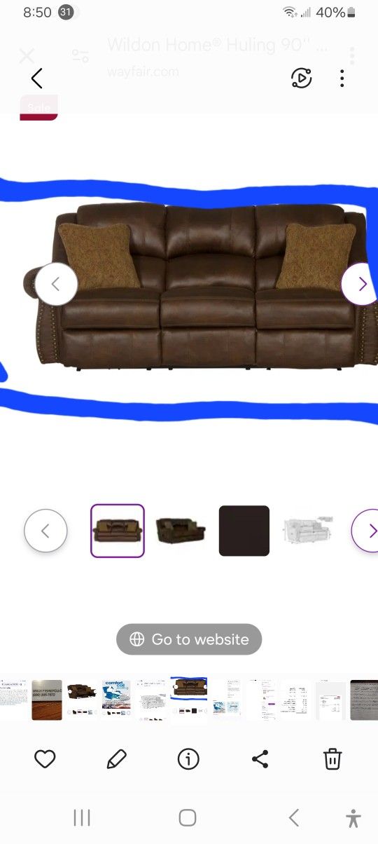 RECLINER SOFA - ONLY 6 MONTHS OLD