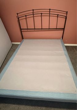 Queen bed frame and box spring