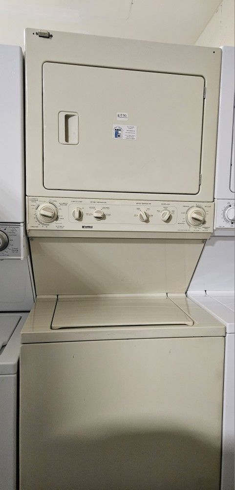 Kenmore 27in Wide Almond Colored Laundry Center