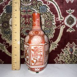 Antique Japanese Kutani Porcelain Sake Vase