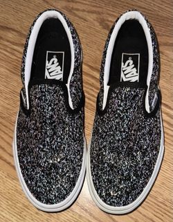 Black Glitter Womans Vans
