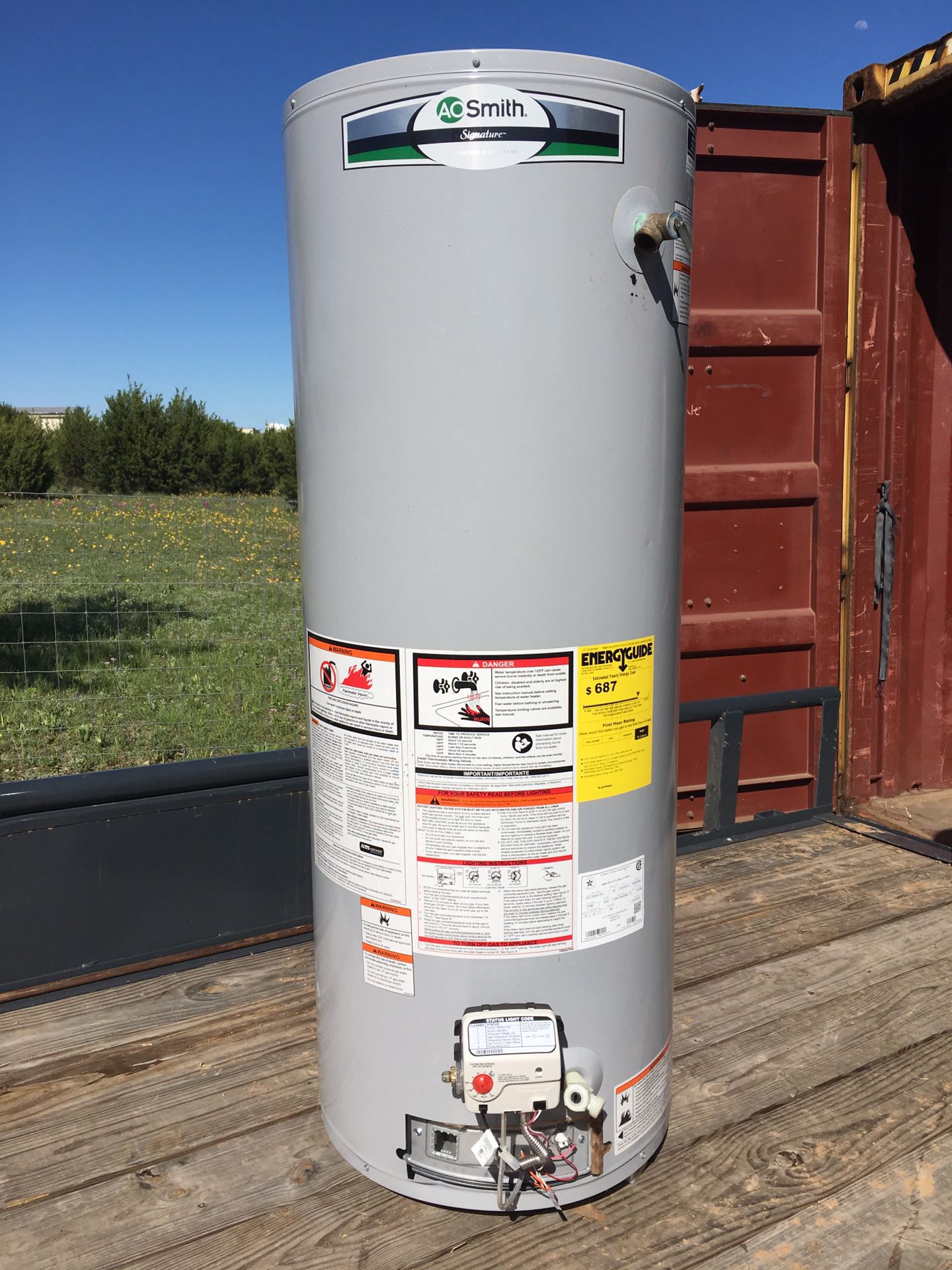 50 gallon propane hot water heater