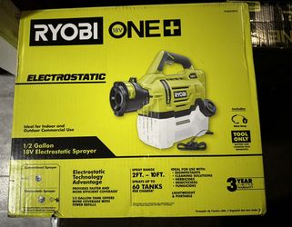 RYOBI ONE+ 18V Cordless Electrostatic 0.5 Gal. Sprayer (Tool Only), P2809BTL
