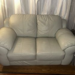Leather Loveseat 
