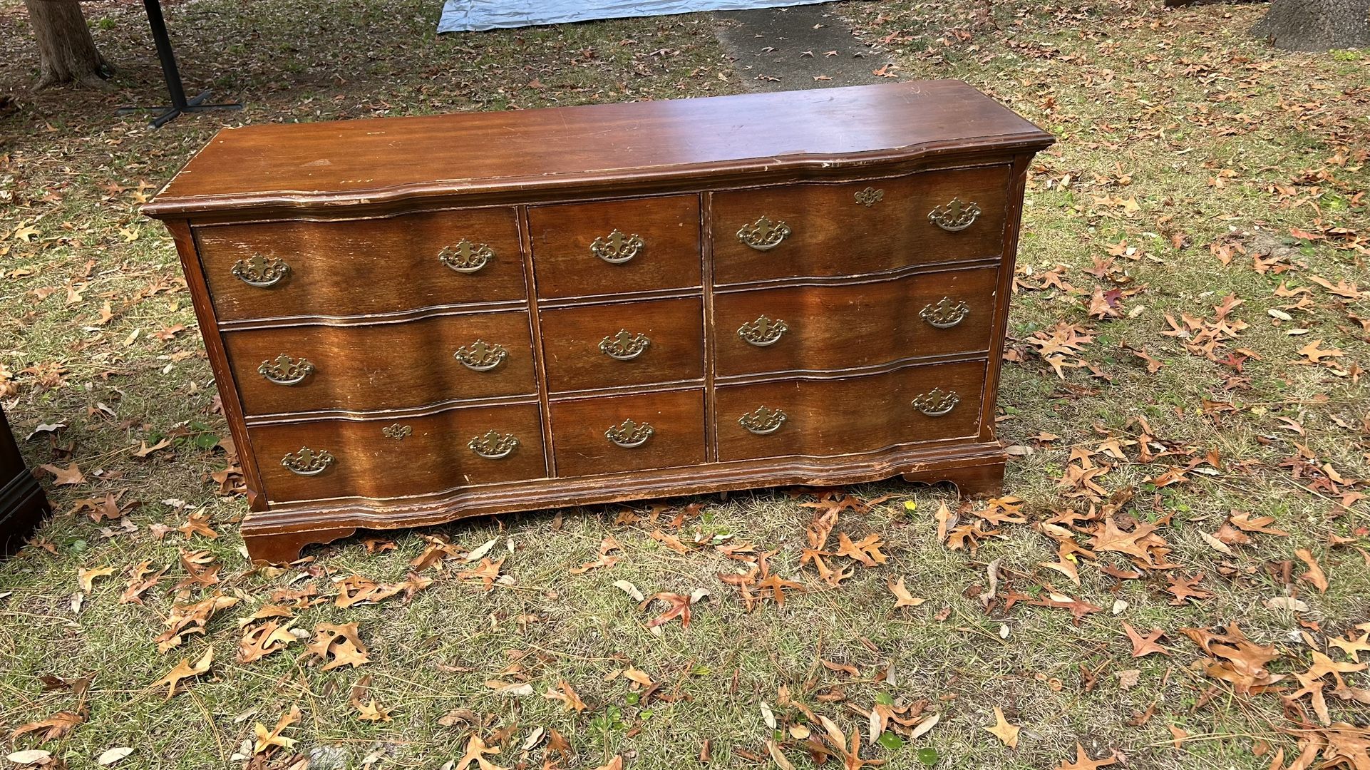 9 Drawer Antique Dresser
