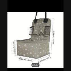  Waterproof Non-slip Bone Footprint Pet Back Seat Hammock Cover 1pc Car Travel Dog Mat 1 Pc