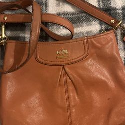 Coach Purse Tan Leather