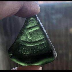 Sea glass with “L” on 925 sterling silver necklace $5 FLAT FEE US SHIPPING ✈️