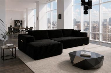 Sectional sofa in the form of an L