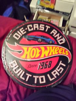 New Hot Wheels Metal Sign
