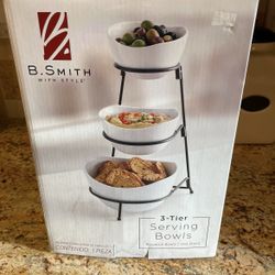 B. Smith 3 Tier Serving Bowls