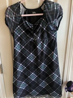 Justice Girls Plaid Dress size xl