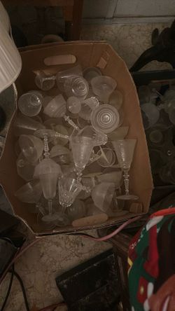 Box Of Vintage Crystal Entertainment Glassware