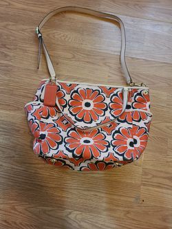 Floral Scarf Coach Tote