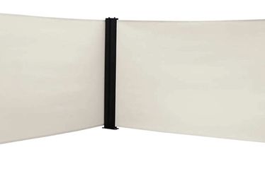 Retractable Double Folding Awning Screen Fence, Sun Shade and Wind Screen Privacy Divider for Garden, Outdoor, Patio, and Terrace, 20' L x 5' H