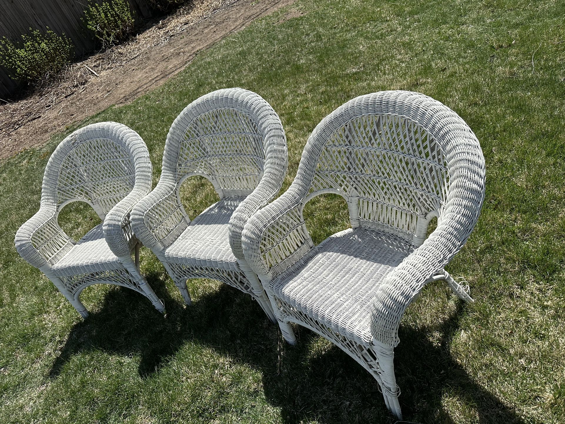 Wicker Patio Furniture.   5 Pieces.  