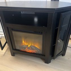 🔥 Corner TV Stand w/ Fireplace Cozy Upgrade – $150
