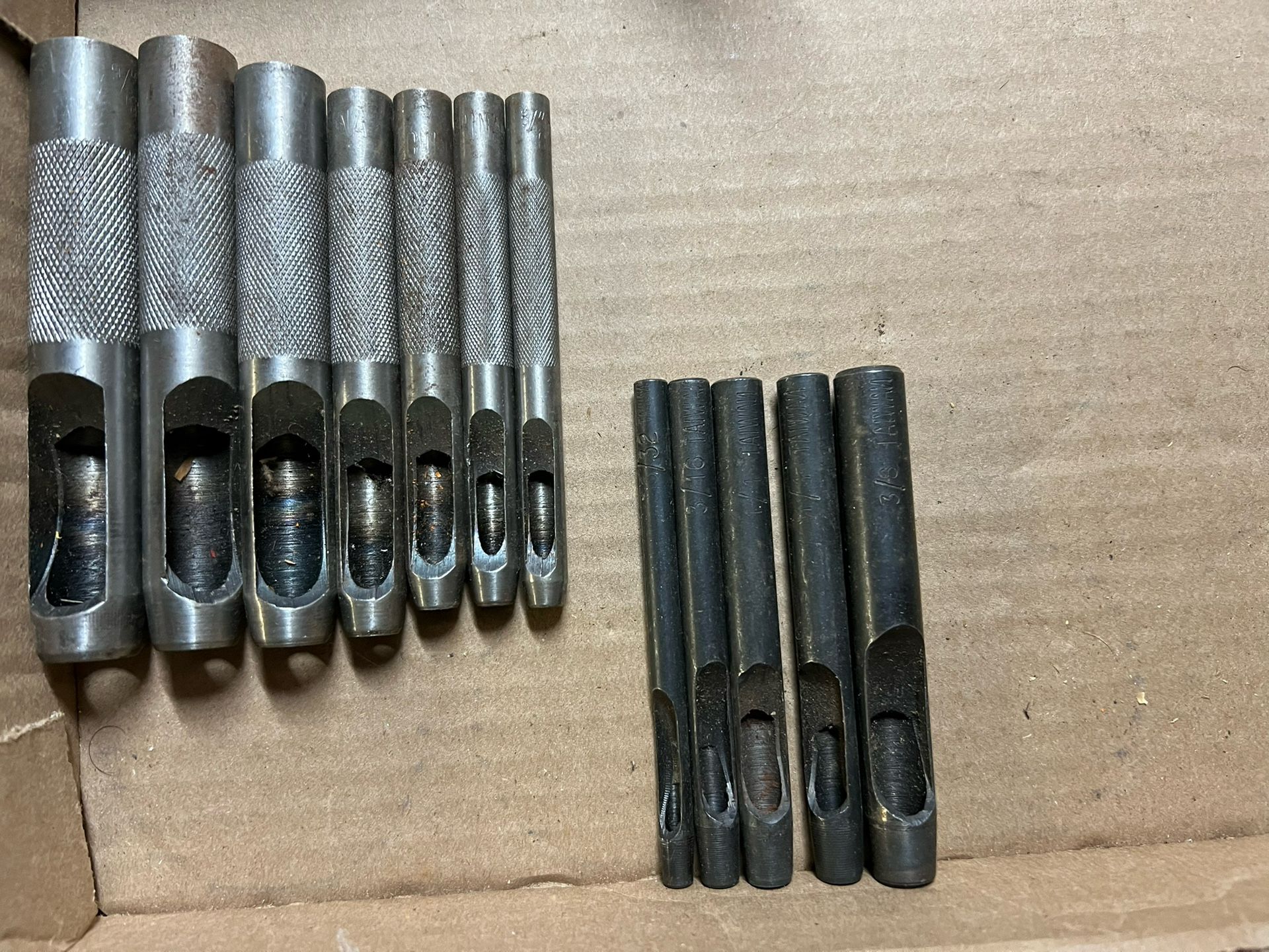 2 Sets Of Hollow Hole Punches Tools