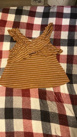 Women's Ruffle Striped Tank Top
