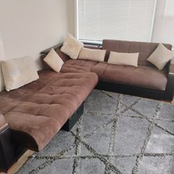 Corner Sofa With Both Sides Extended 