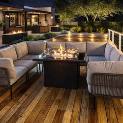 Patio Furniture Deck sectional outdoor & Fire Pit