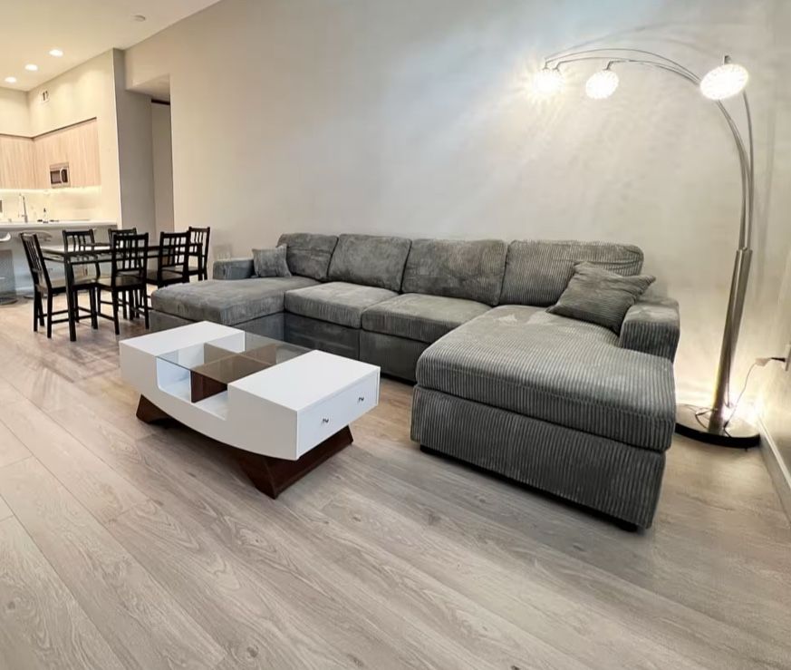 Gray Sectional Couch Sofa