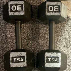 30 pound dumbbells TSA