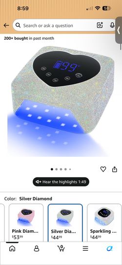 Cordless UV Nail Lamp for Gel Nails 72W