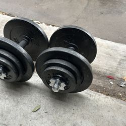 New pair of 40lb adjustable dumbbells with plates. 80lb in total