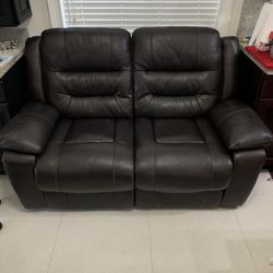 Leather Recliner Love Seat 