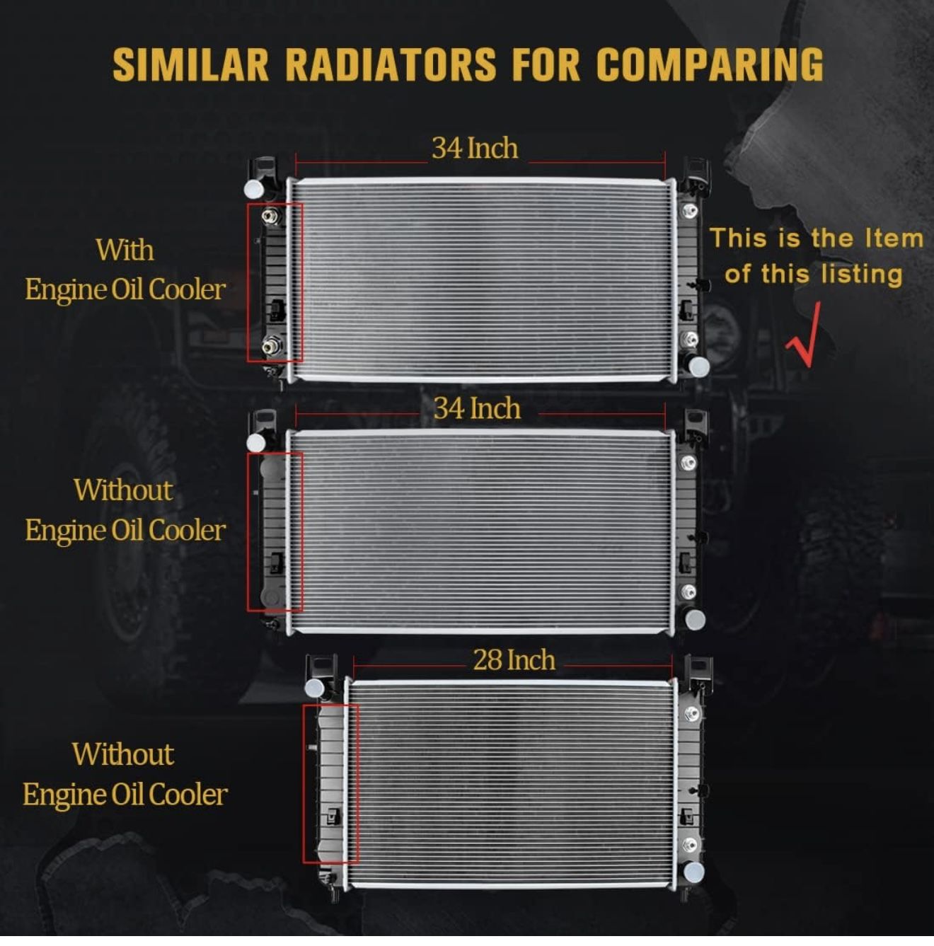 Brand New Chevy Silverado 34 Inch Radiator