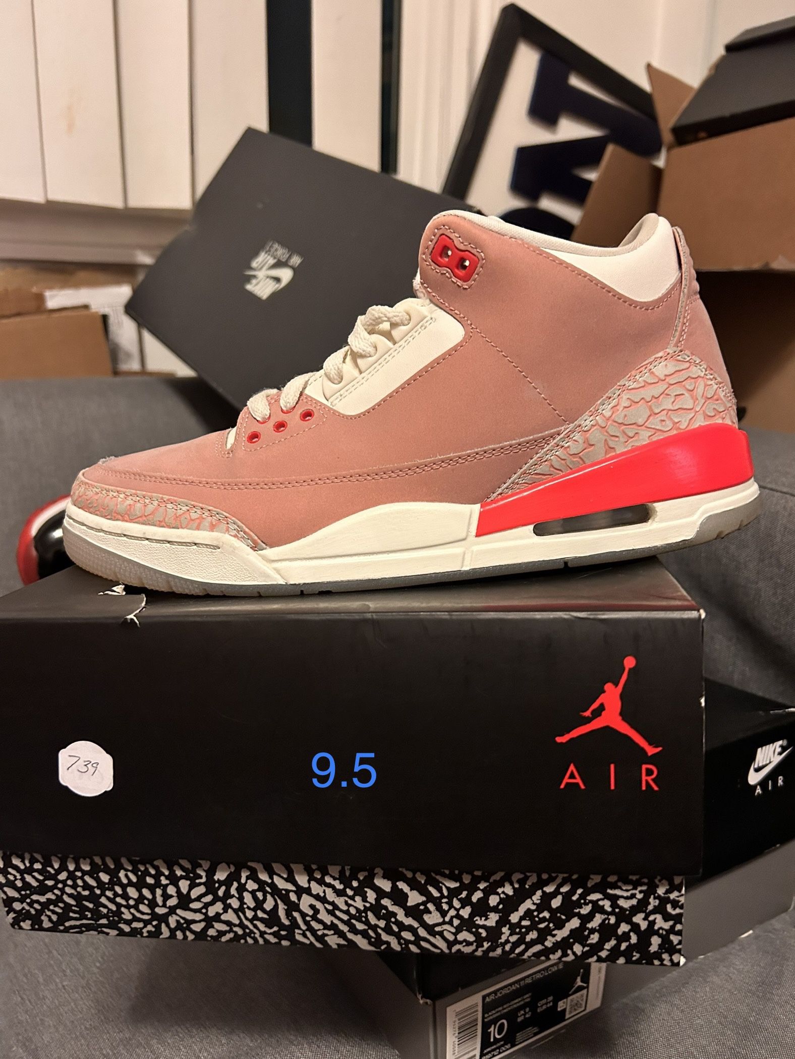 Vnds Wmns Jordan 3 Retro “rustic” Size 11w Or 9.5m