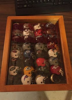 NFL mini-helmet display