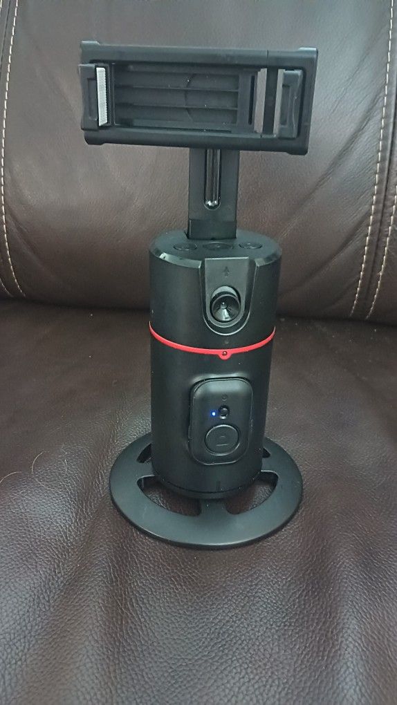 360 Rotation auto face tracking tripod phone holder Camera Mount Smart Stand Blk