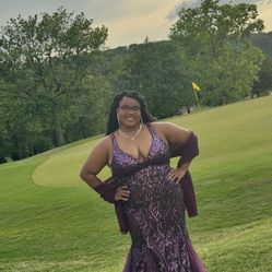 Sequin Dark Purple Prom Dress
