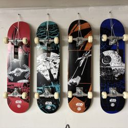 Set Of 4 Element Star Wars Complete Skateboards