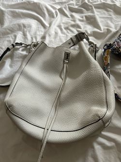 Rebecca minkoff White Pebbled Leather Hobo Shoulder Bag