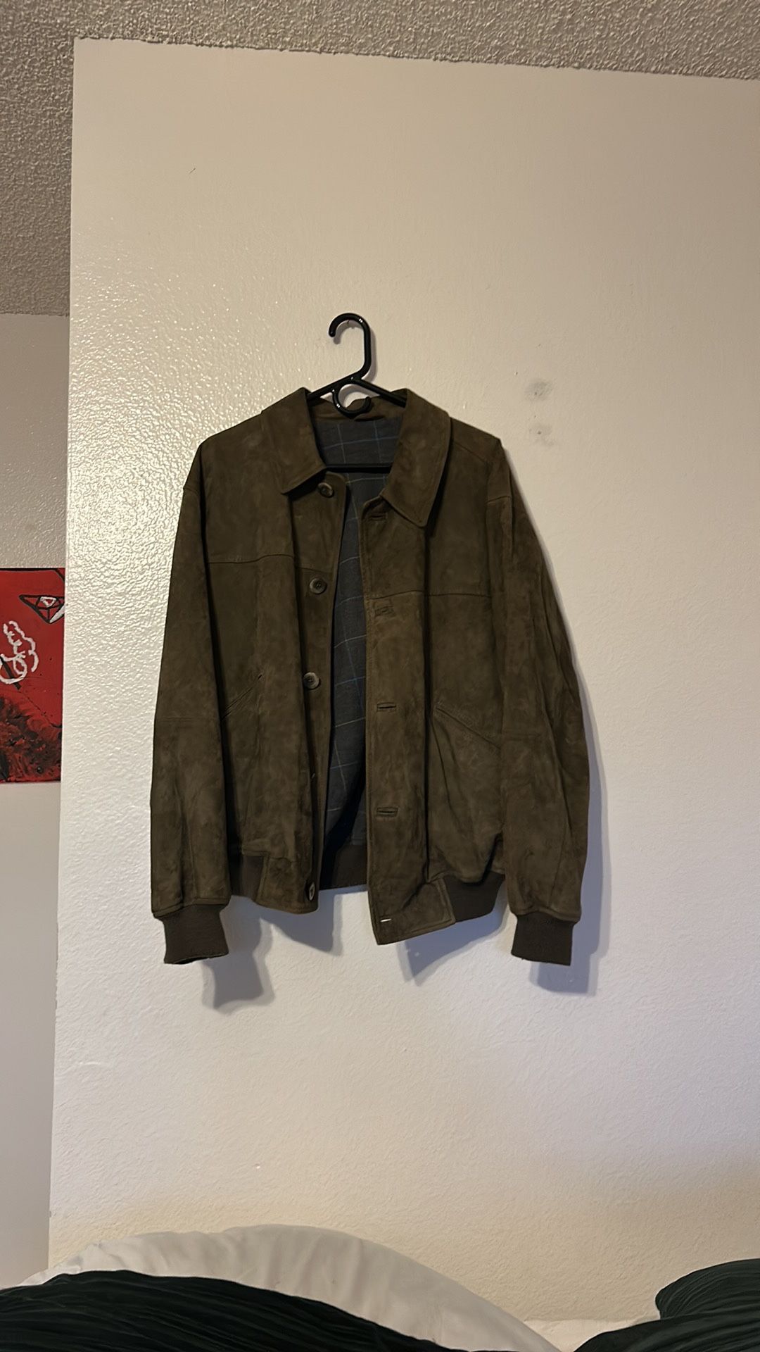 Vintage Hugo Boss Brown L Leather Jacket