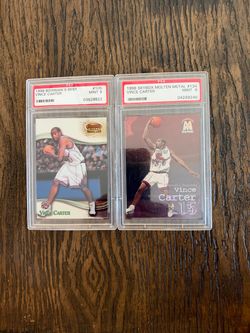 Vince Carter & Grant Hill Rookie cards Graded Mint 9
