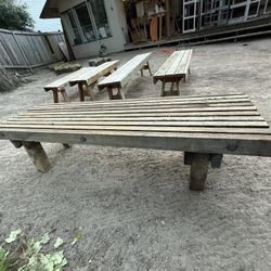 Vintage Outdoor Bench, Benches, Slatted Bench