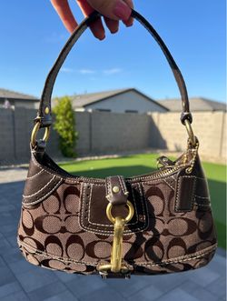 Coach Extremely Rare Mini Hamptons Bag in Chocolate Brown