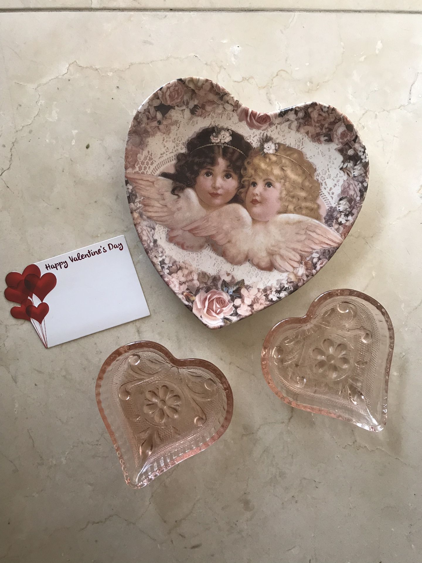 Valentine’s...vintage glass/ porcelain collectible plate