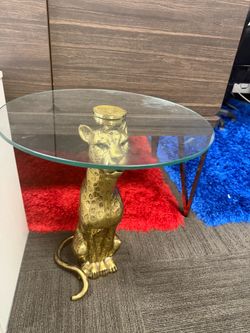 Glass side table