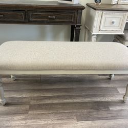 Khaki Upholstered bench