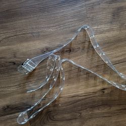✨ Trendy Clear PVC Belt with Silver Grommets ✨