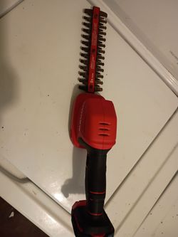 Cordless Hedge Trimmer Red and Black
